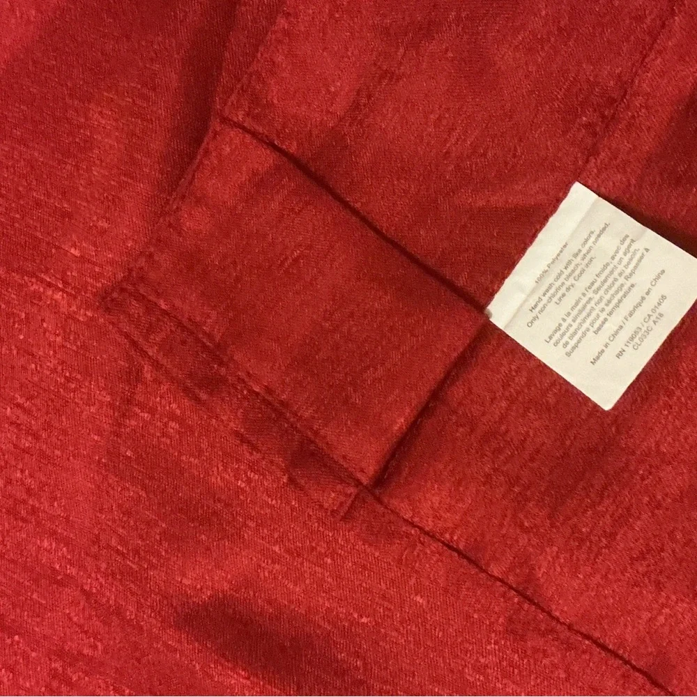 Bundle of 4 Crimson Red Curtain Panels